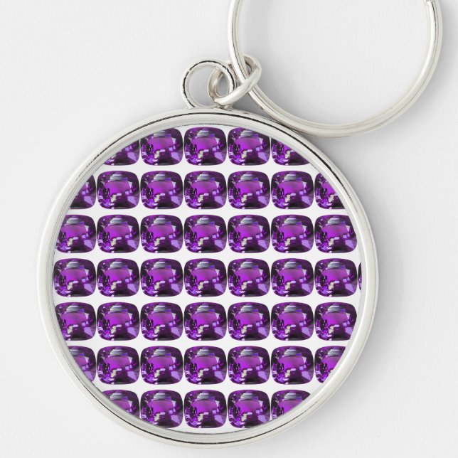 Tanzanite Gemstone Lila Schlüsselanhänger (Vorne)