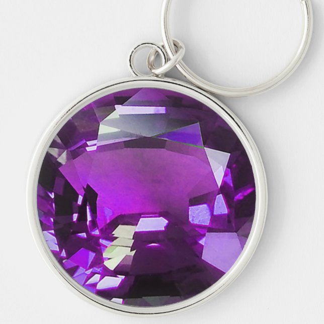 Tanzanite Gemstone Lila Schlüsselanhänger (Vorne)