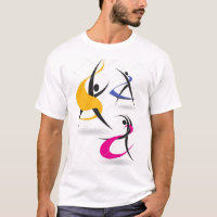 Tanzaufkleber - T - Shirt für bewegliche Bewegunge