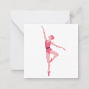 Tanzballerina Mitteilungskarte