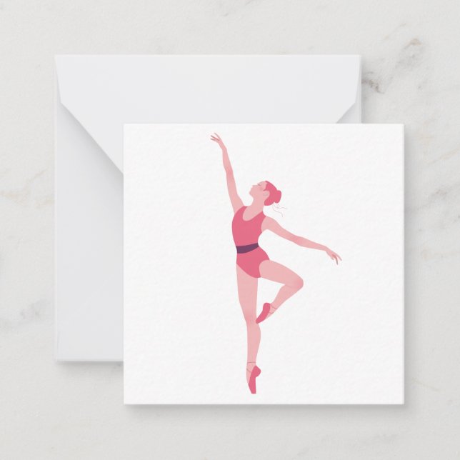 Tanzballerina Mitteilungskarte (Vorderseite)