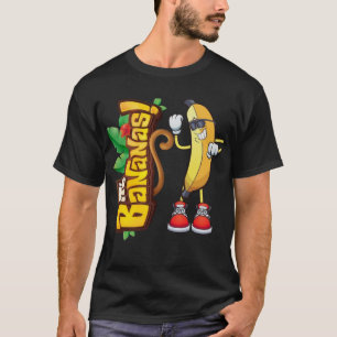 Tanzbanane, lustiger Bananenanenfisch Cartoon T-Shirt