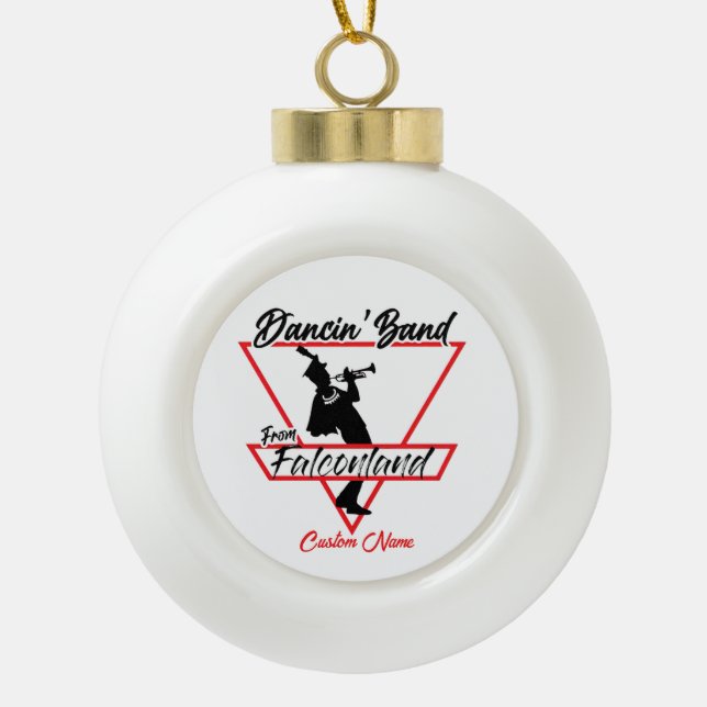 Tanzband vom Falcon Land Individuelle Name Keramik Kugel-Ornament (Vorderseite)