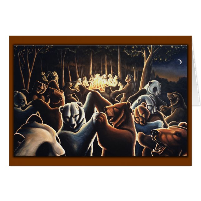 Tanzbären Malerkarte Kunst Karte (Vorderseite (Horizontal))