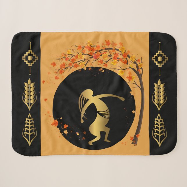 Tanzbaum Herbstlaubs Kokopelli Sherpadecke (Vorderseite (Horizontal))