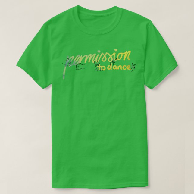 Tanzberechtigung mit Schrift T-Shirt (Design vorne)