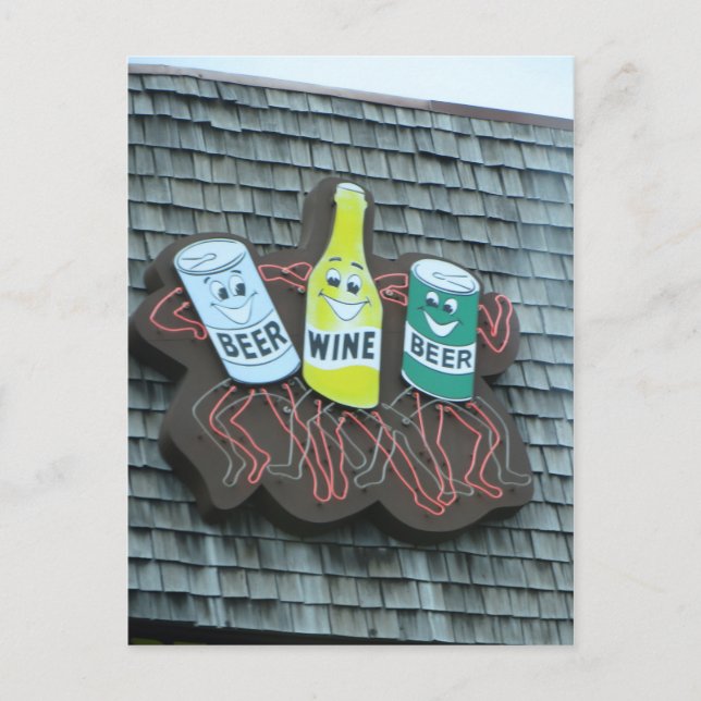 Tanzbierdosen Postkarte (Vorderseite)