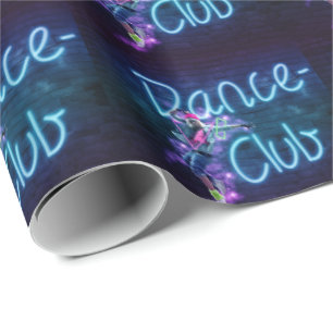 Tanzclub Neon-Party-Tänzer Geschenkpapier