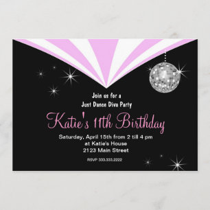 Tanzdisko Diva Party Einladung