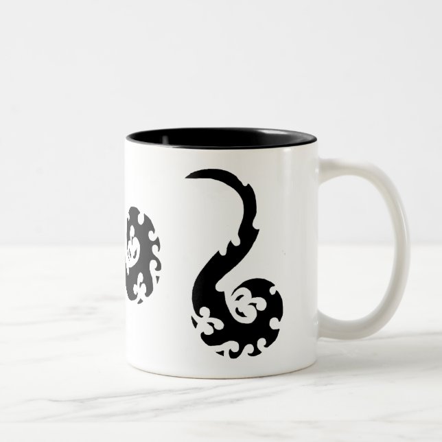Tanzdrachen Zweifarbige Tasse (Rechts)