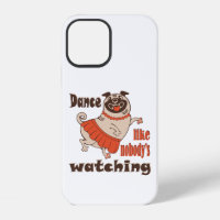 Tanze wie niemand hinschaut Mädchen-Pug-Hund