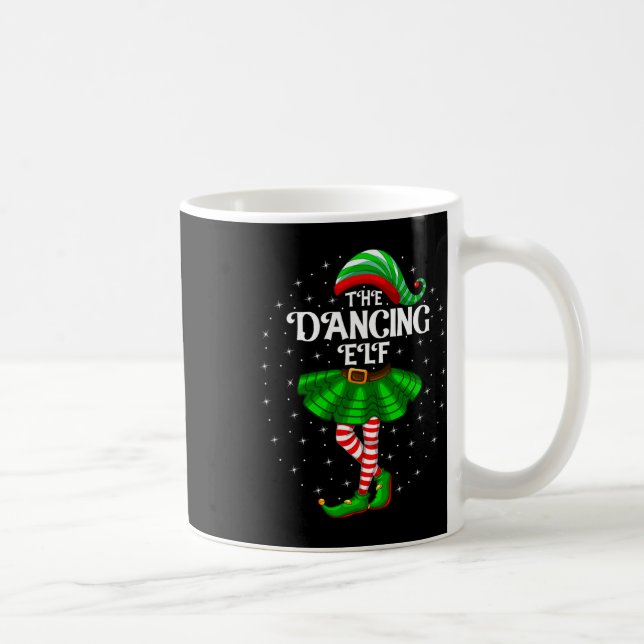 Tanzelf Weihnachtsfamilie Matching Women Girls Kaffeetasse (Rechts)