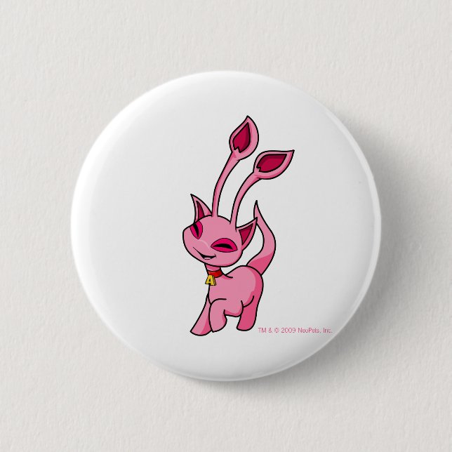 Tänzelndes rosa Aisha Button (Vorderseite)