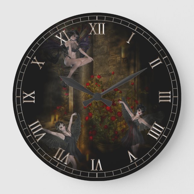 Tanzen auf dem Balkon Vignette Wall Uhr (Vorderseite)