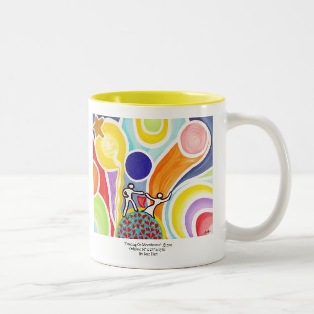 Tanzen auf Moonbeams Zweifarbige Tasse (Rechts)