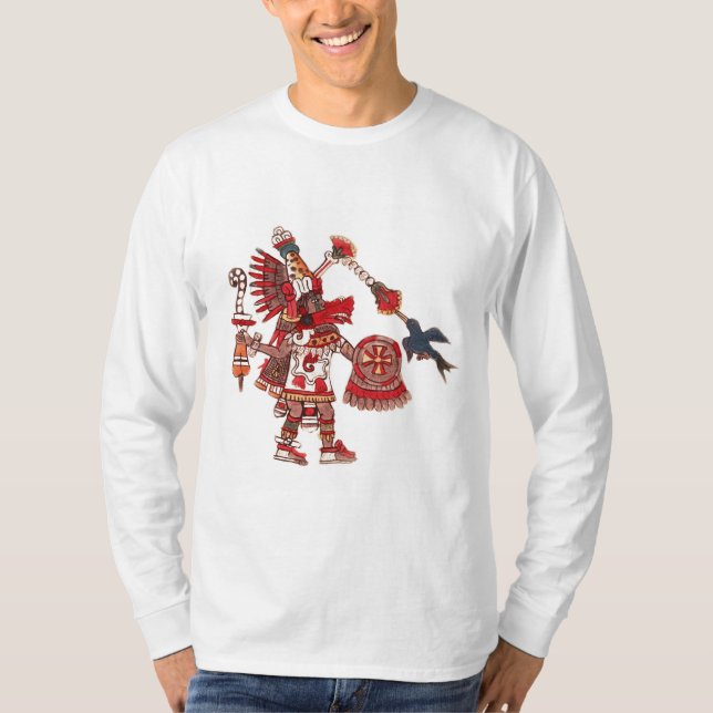 Tanzen aztekischer Shaman-Krieger T-Shirt (Vorderseite)