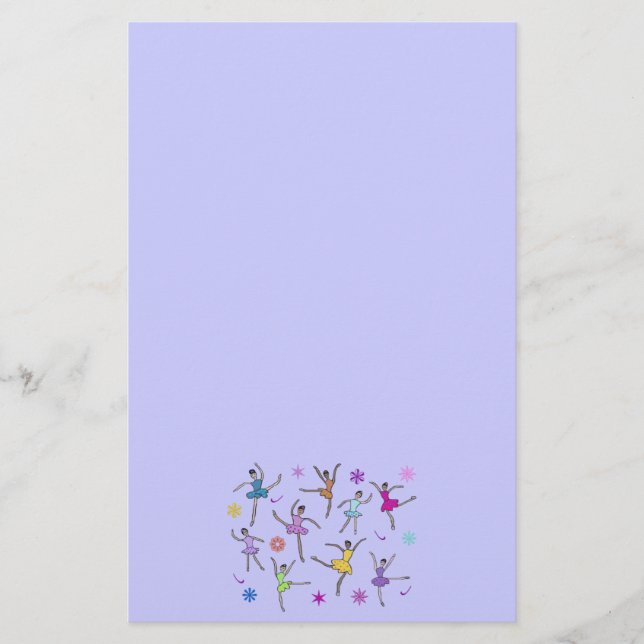 Tanzen-Ballerina-Briefpapier Briefpapier (Vorderseite)