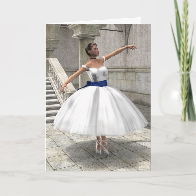 Tanzen Ballerina Geburtstagskarte Karte (Vorderseite)