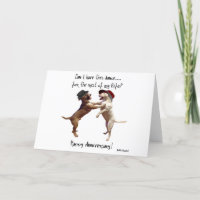 Tanzen-Bullterrier-Jahrestags-Karte