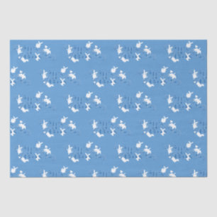 Tanzen Bunnies Es ist ein Junge! Blaues Gewebe Seidenpapier