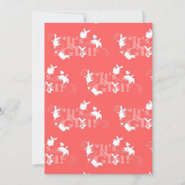 Tanzen Bunnies Es ist ein Mädchen! Babyparty Einladung