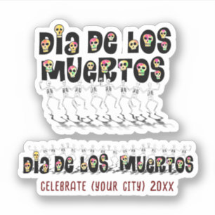 Tanzen Calaveras Dia De Los Muertos Aufkleber
