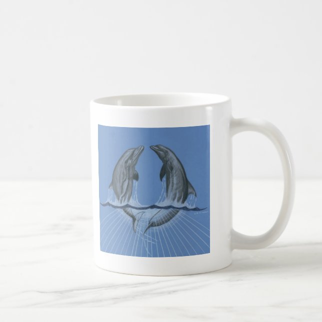 Tanzen-Delphine Kaffeetasse (Rechts)