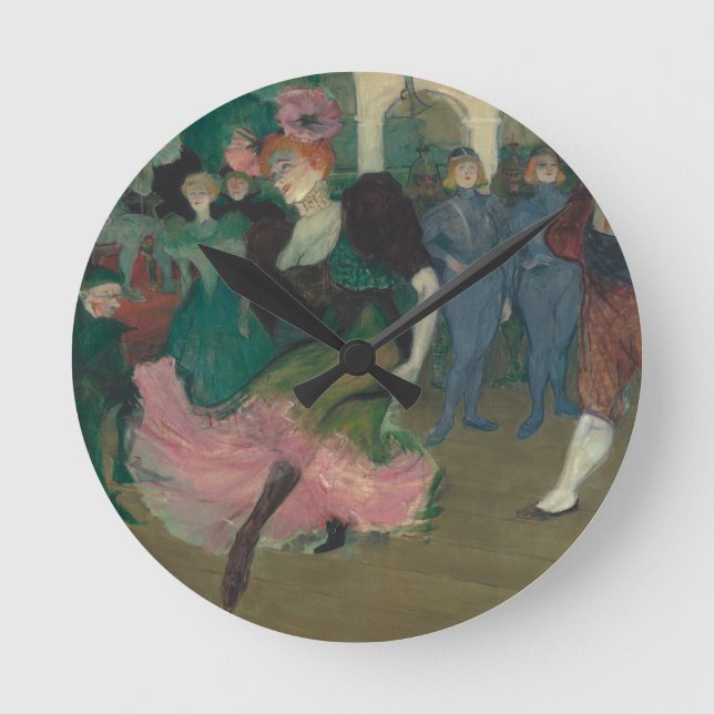 Tanzen des Bolero - Malerei Toulouse-Lautrec Runde Wanduhr (Vorderseite)