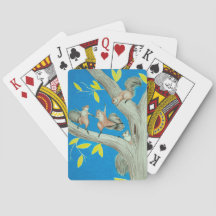 Tanzen-Eichhörnchen-Spielkarte-Plattform