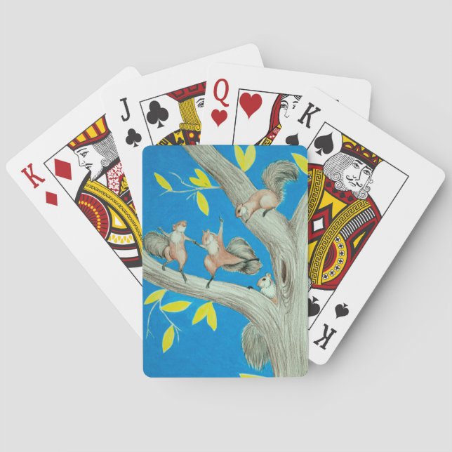 Tanzen-Eichhörnchen-Spielkarte-Plattform Spielkarten (Rückseite)