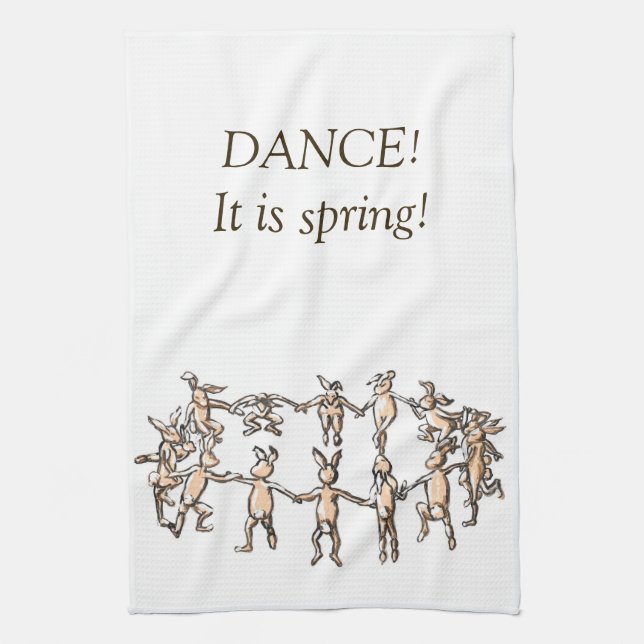 TANZEN! Es ist Frühling! Tanzbänke Küchentuch (Vertikal)