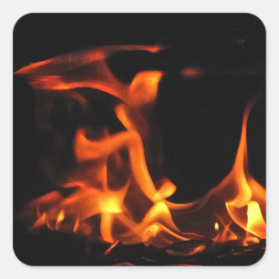 Tanzen-Feuer-Aufkleber Quadratischer Aufkleber