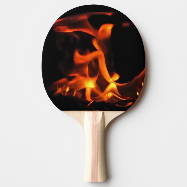 Tanzen-Feuer-Klingeln Pong Paddel Tischtennis Schläger (Vorderseite)