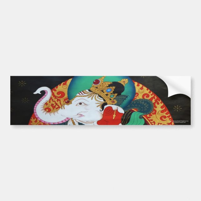 Tanzen Ganesh Autoaufkleber (Vorne)