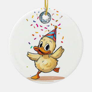 Tanzen im Rahmen der Disco Ball mit Confetti Keramik Ornament
