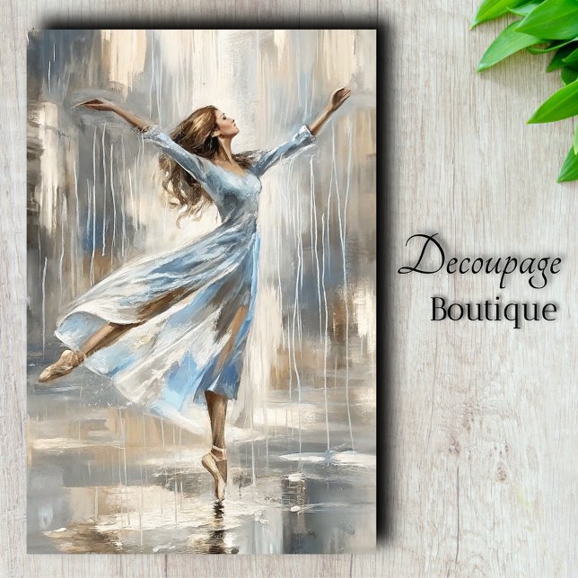 Tanzen im Regen-Dekoupage Seidenpapier (Dancing In The Rain Decoupage Tissue Paper)
