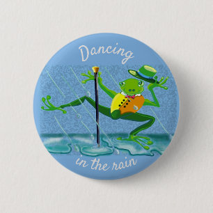 Tanzen im Regen stich Dance Frog Button