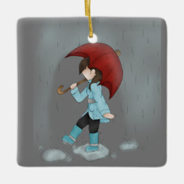 Tanzen im Regenschmuck Keramikornament