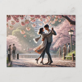 Tanzen im Ueno Park Japan im Frühjahr Postkarte