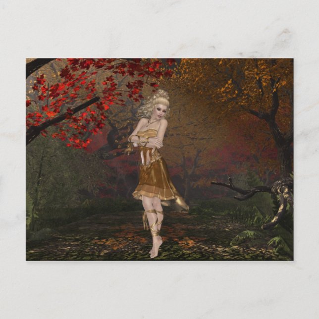 Tanzen im Wald 2 - Im Fall Postkarten (Vorderseite)