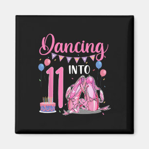 Tanzen in das 11. Geburtstag Ballerina Ballett 11  Magnet
