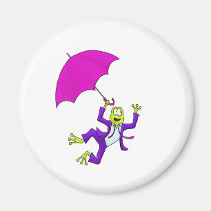 Tanzen in den Regen-Frosch Magnet