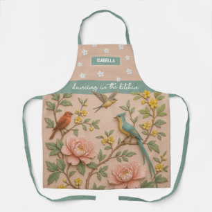 "Tanzen in der Küche" Chinesische Vögel Peonies Schürze