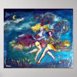 TANZEN IN DER NACHT Karneval Tänzer İn Mondlicht Poster