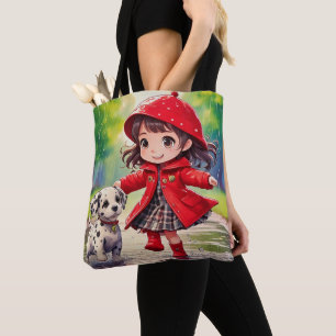 Tanzen in Regen-Chibi Art Tasche