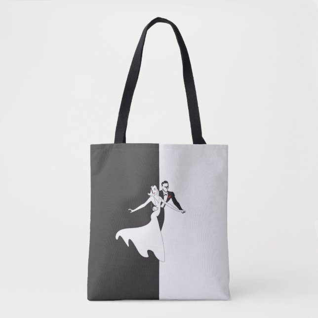 Tanzen in Schwarzweiß Tasche (Vorderseite)