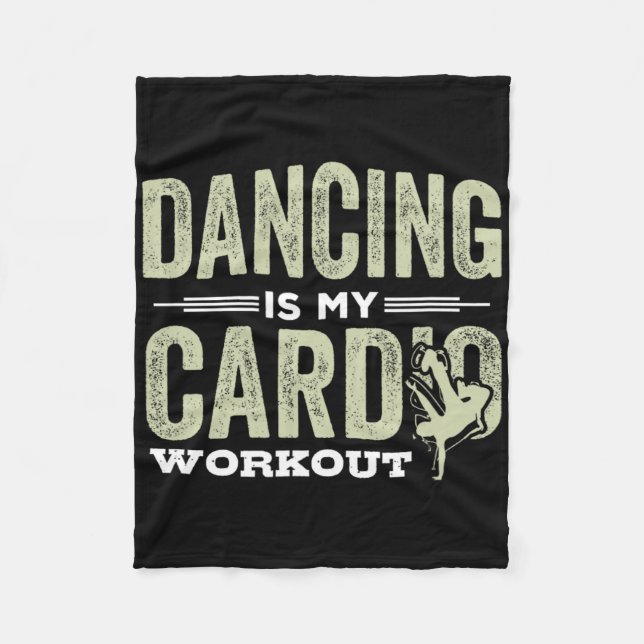 Tanzen ist mein Cardio Workout Cooles Funny Dance  Fleecedecke (Vorderseite)