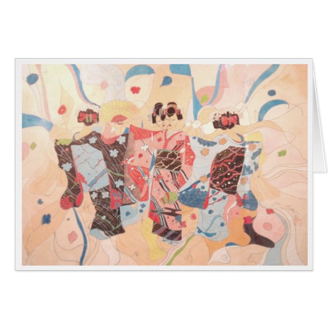 TANZEN-KIMONO, JAPANISCHE GEISHA (Vorderseite (Horizontal))