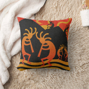 Tanzen Kokopelli Wüsten-Südwestentwurf Kissen