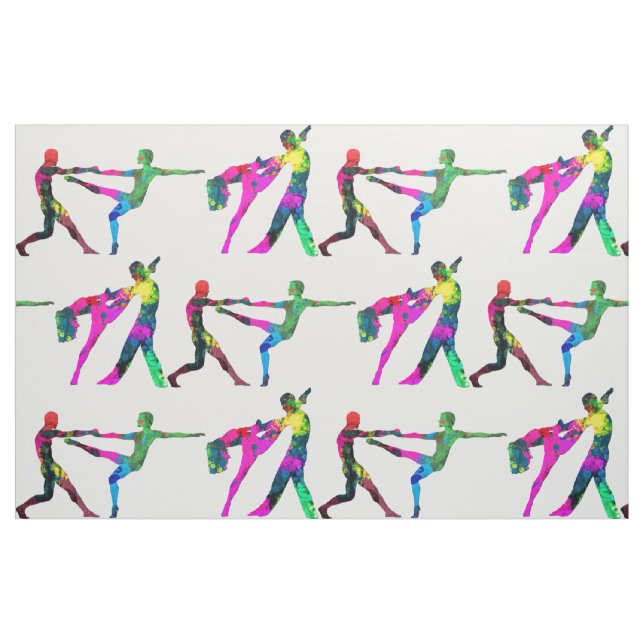 Tanzen-Leute-abstraktes Farbgewebe Stoff (Fat Quarter (45,7 x 55,9 cm))